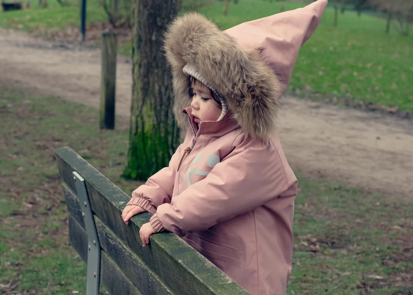 BOXBO WISTITI FLEECE LINED WATERPROOF & SNOWPROOF FUR JACKET DUSTY ROSE PINK