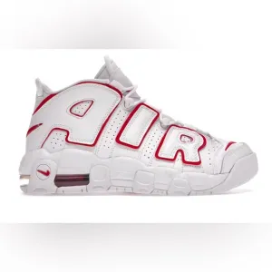 Brand new Nike Air More Uptempo White Varsity Red Outline (GS)