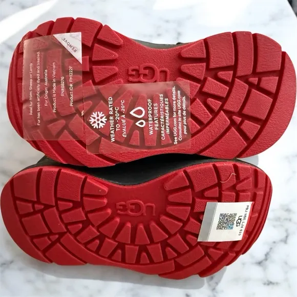 BRAND NEW!! UGG black and Red Boots