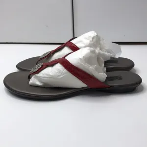 BRIGHTON Cherry Red Poetry Thong Sandals Size 9