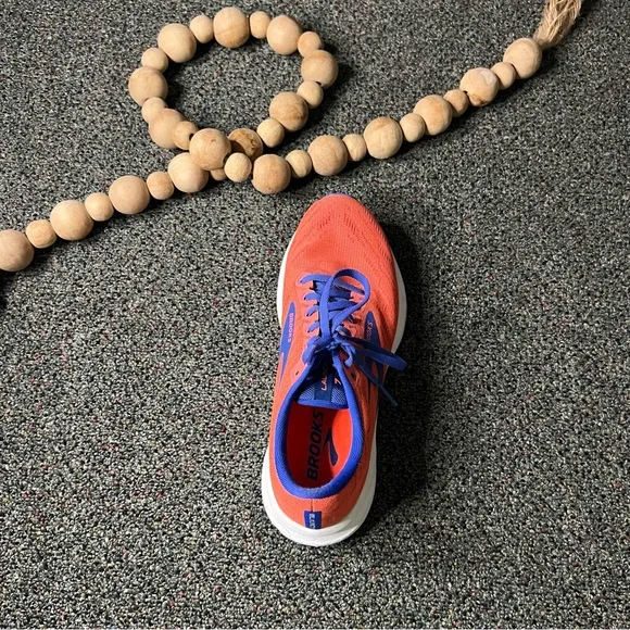 BROOKS Coral Orange &amp; Blue Launch 7 1203221B621 Running Shoes Workout Sneakers 8