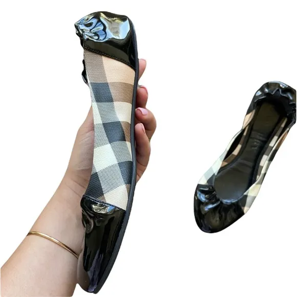 Burberry Black Nova Soft Ballerina Flats