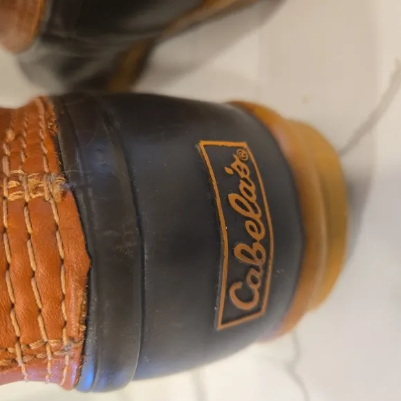 Cabelas Mens Side Zip Duck Boots Leather Steel Shank Thinsulate Size 9