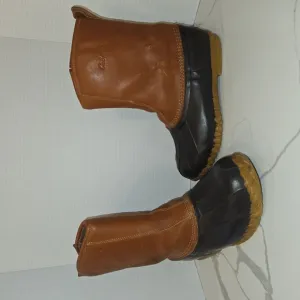 Cabelas Mens Side Zip Duck Boots Leather Steel Shank Thinsulate Size 9