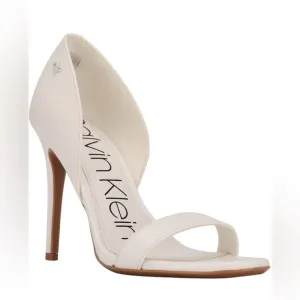 Calvin Klein Metino Womens Faux Leather Open Toe D'orsay Heels Size 10M