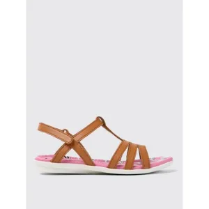 Camper Girls Leather Sandals Casual Wear Kids Brown Footwear