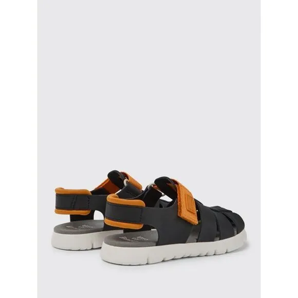 Camper Peu Cami Sandals Hook and Loop Kids Black Footwear