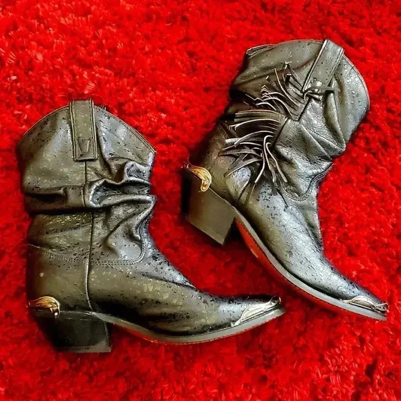 Capezio Vintage Cowgirl Cowboy Boots Fringe size 6.5