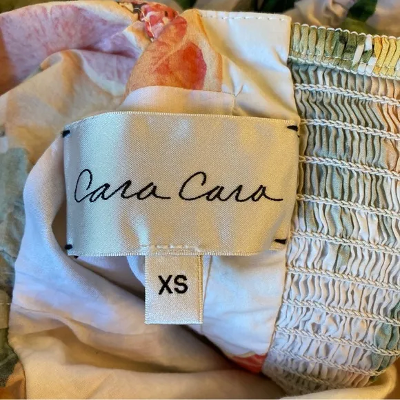 CARA CARA Sip Sip White Fruit Puff Sleeve Short Dress