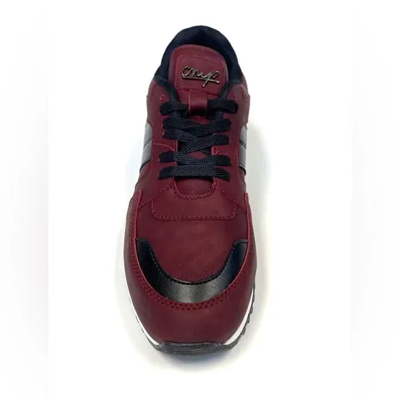 Cash Money Paris Low Top Runner Sneaker CMS215 Bordeaux, Burgundy,  Black