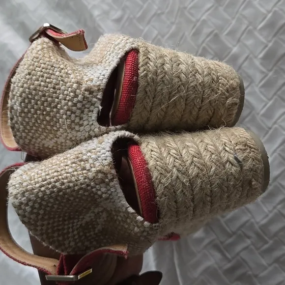 Castaner Red Carol Espadrille Wedge for Women Casual Summer Shoes