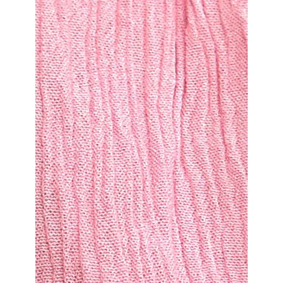 CCC Daisy Lace Trim Long Sleeve Pink Boho Dress Floral Cotton Embroidery Size LG