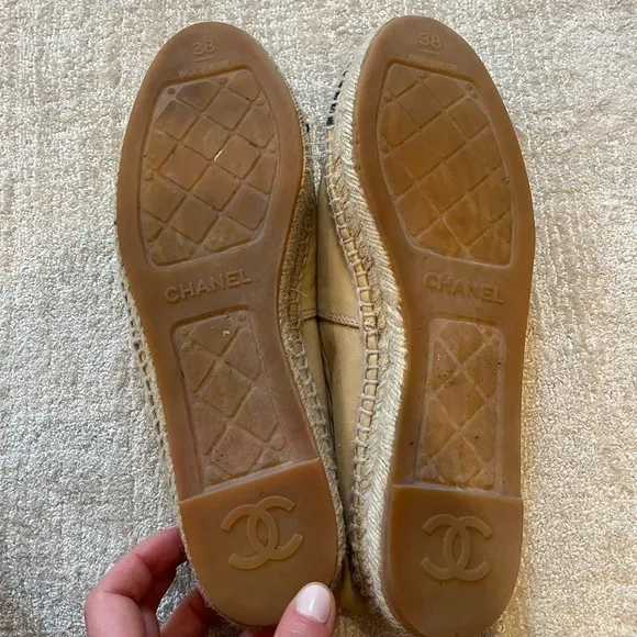 CHANEL Lambskin Espadrilles