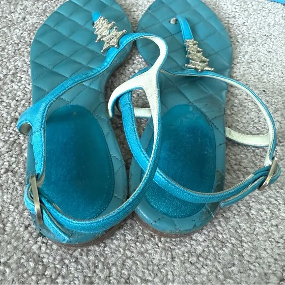 Chanel Quilted Leather Flat Thong Sandals