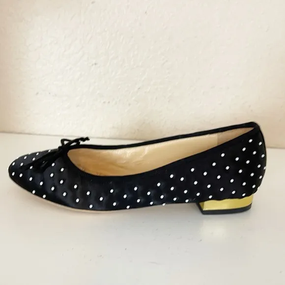 CHARLOTTE OLYMPIA BALLET FLATS black and white polka dots 37