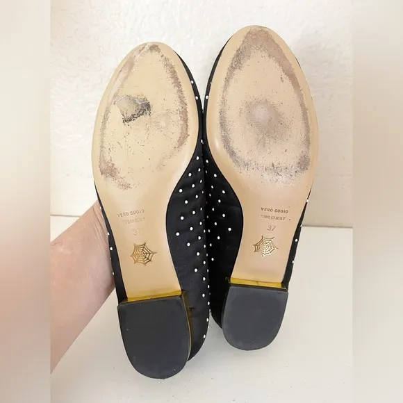 CHARLOTTE OLYMPIA BALLET FLATS black and white polka dots 37