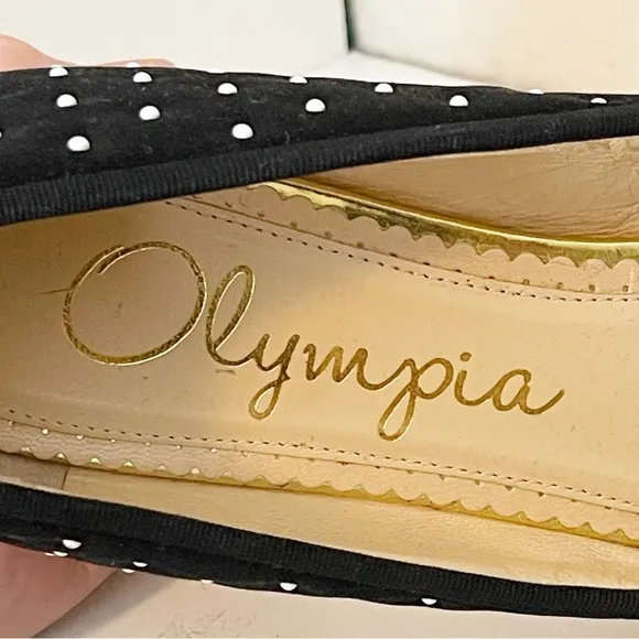 CHARLOTTE OLYMPIA BALLET FLATS black and white polka dots 37