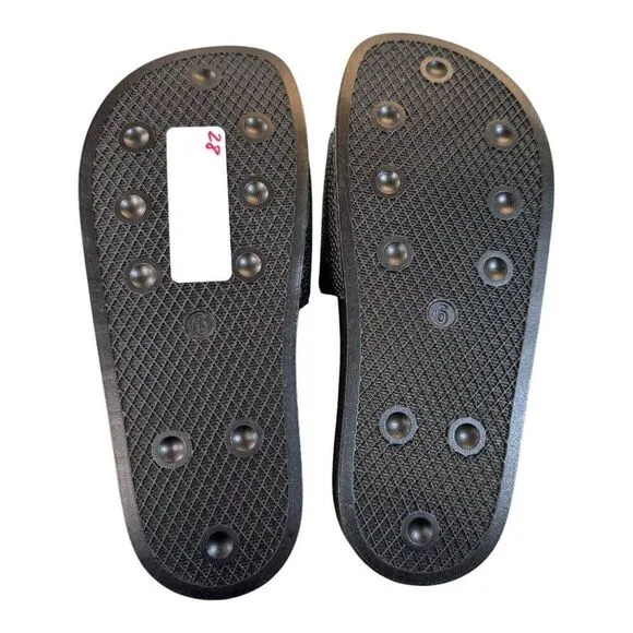 Chinatown Market Smiley Face Slide Sandals Black Size 6 Casual Comfortable Slip-