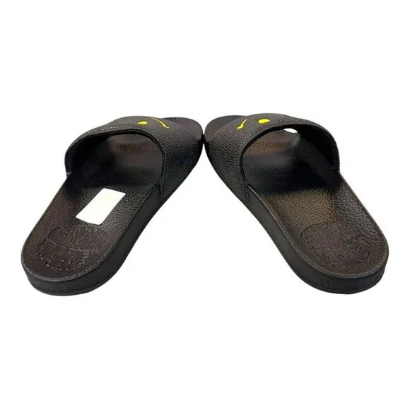 Chinatown Market Smiley Face Slide Sandals Black Size 6 Casual Comfortable Slip-