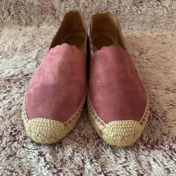 Chloé Red Tourmaline Suede Espadrilles
