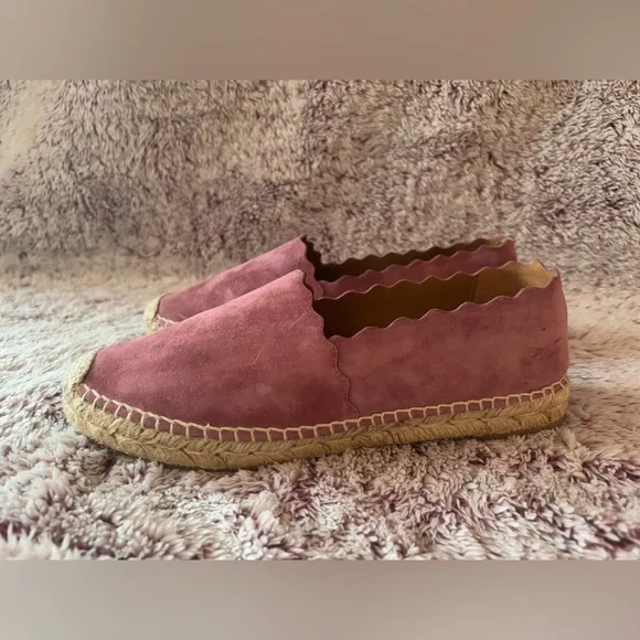 Chloé Red Tourmaline Suede Espadrilles