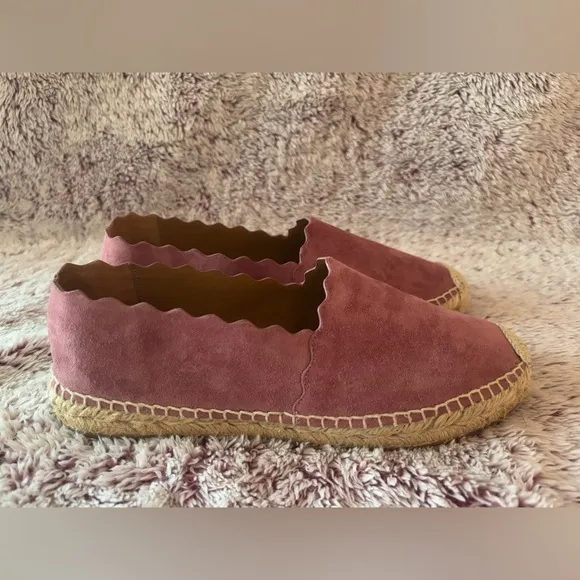 Chloé Red Tourmaline Suede Espadrilles