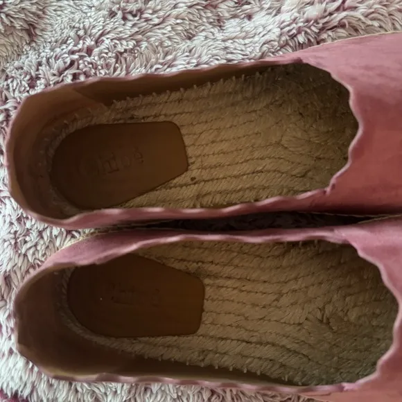 Chloé Red Tourmaline Suede Espadrilles