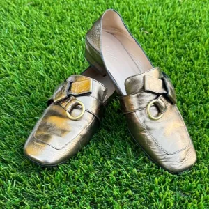 CHLOE Quincy Leather Loafers with Collapsible Heel  Size: 38.5/US 8.5