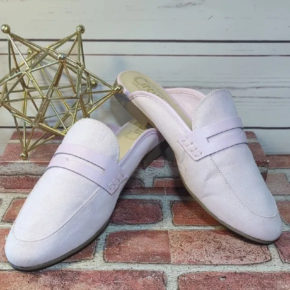 Circus Sam Edelman Powder Pink Mules Loafers Women's 9.5 Coquette Spring Girly