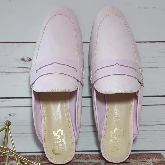 Circus Sam Edelman Powder Pink Mules Loafers Women's 9.5 Coquette Spring Girly