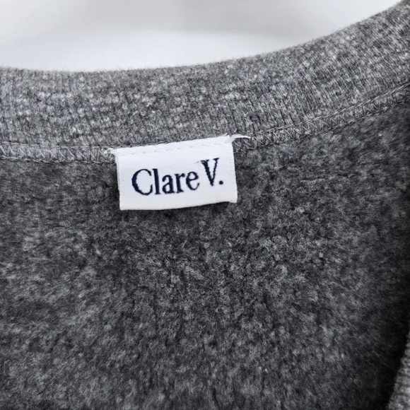 Clare V grey speckled Drop Shoulder Sweatshirt Dress medium