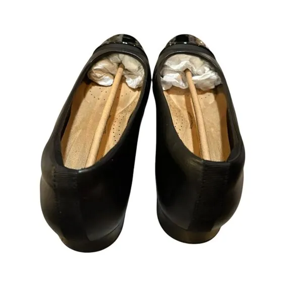 Clarks Juliet Monte Flat | Size 9W (Wide) | Color Black