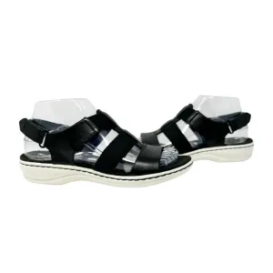 Clarks Leisa Brody Leather Slingback Comfort Causal Sandals Black Size 6