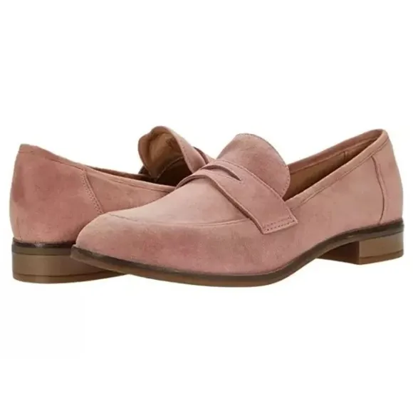 Clarks Women's Trish Rose Suede Loafers size 6.5