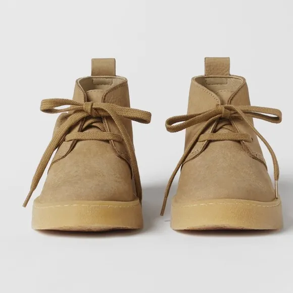 CLARKS X ZARA LEATHER ANKLE BOOTS