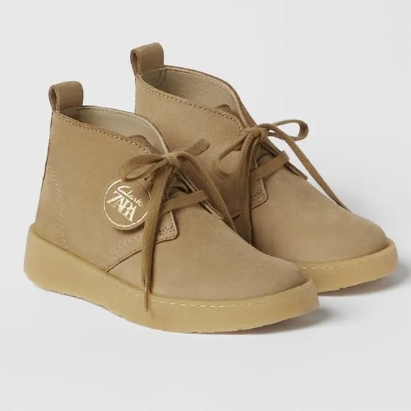 CLARKS X ZARA LEATHER ANKLE BOOTS