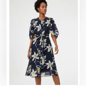 CLUB MONACO  Blue Floral Print Dress | Size‎ 6