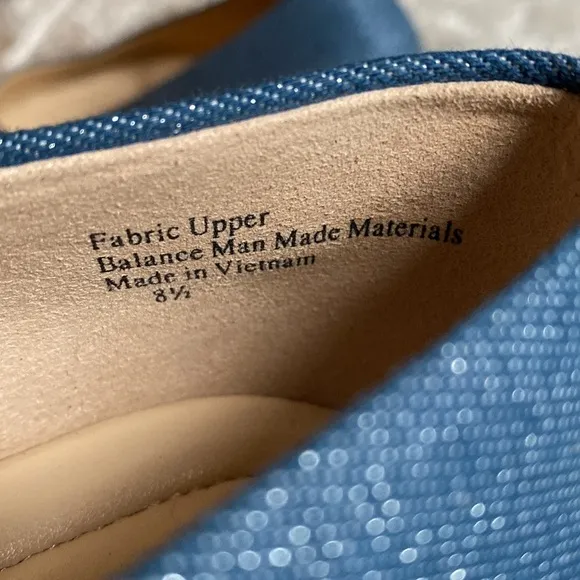 Coach and Four Women’s Juliette Chambray with Metallic Shimmer Pointed Toe Flats