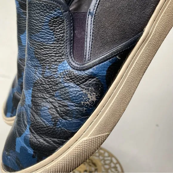 Coach Leather Camo Slip On Sneakers 11.5 wide