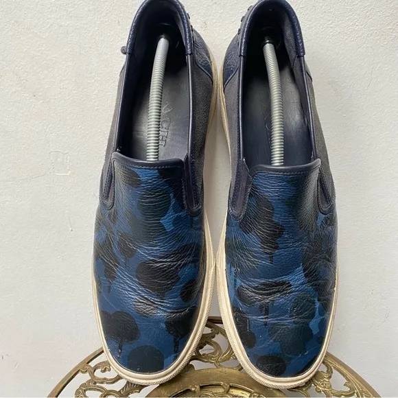 Coach Leather Camo Slip On Sneakers 11.5 wide