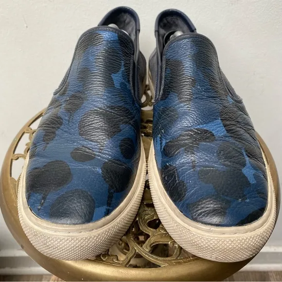 Coach Leather Camo Slip On Sneakers 11.5 wide
