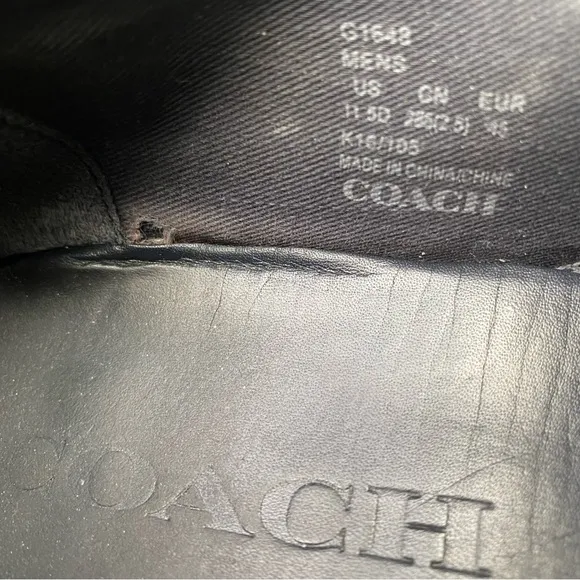 Coach Leather Camo Slip On Sneakers 11.5 wide