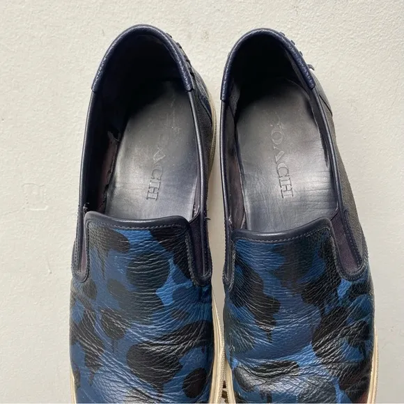 Coach Leather Camo Slip On Sneakers 11.5 wide