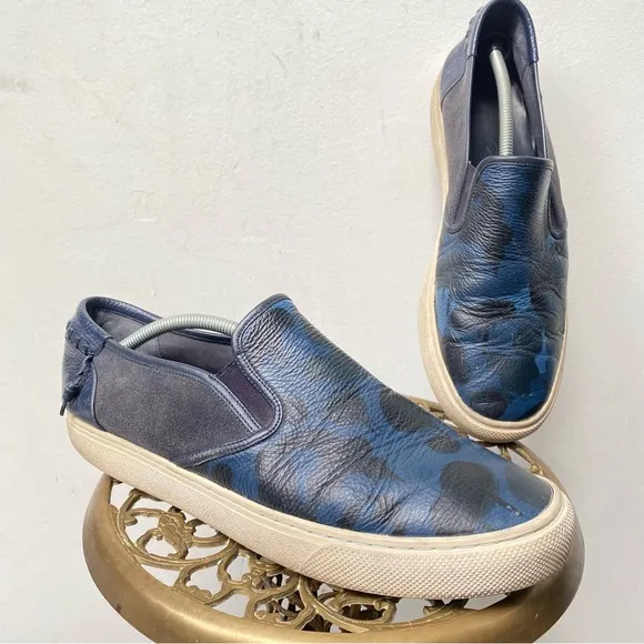 Coach Leather Camo Slip On Sneakers 11.5 wide