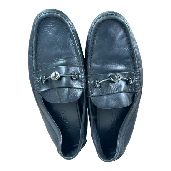 Coach Men’s 11.5‎ D Black Loafers G1727 Crosby Turlock Driver Loafers Leather