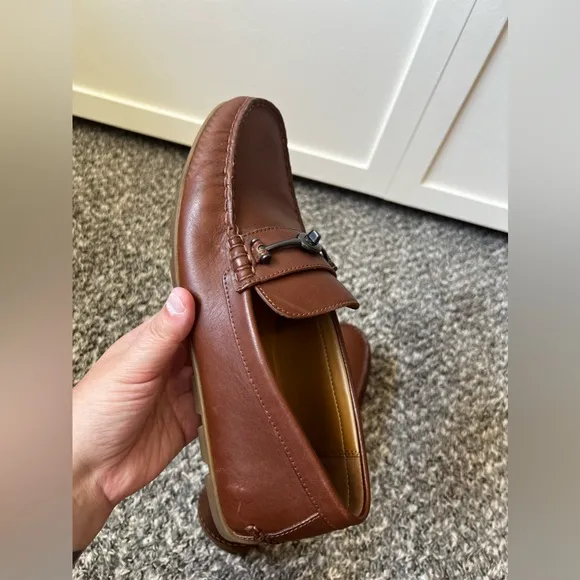 Coach Men’s Brown Dark Saddle Mott Driver‎ Leather Loafers Shoes Size 7.5
