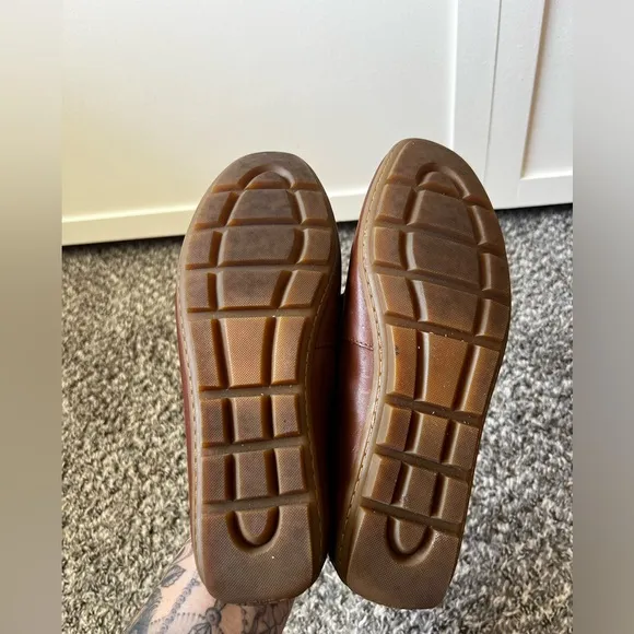 Coach Men’s Brown Dark Saddle Mott Driver‎ Leather Loafers Shoes Size 7.5
