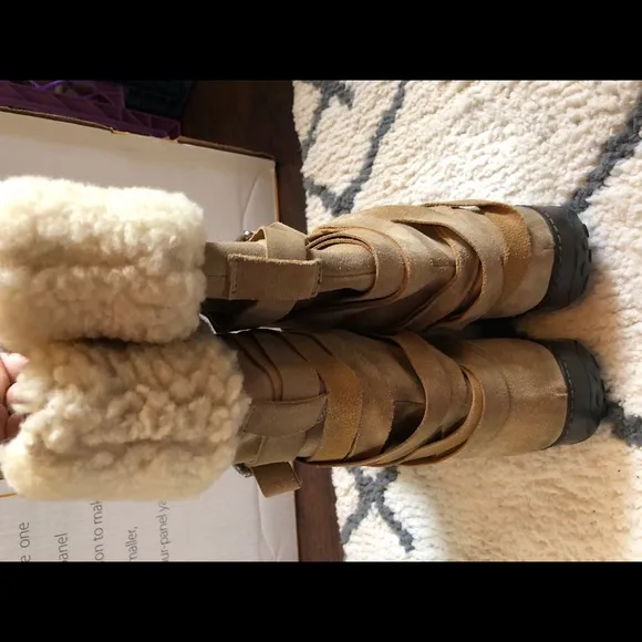 Coach “Tammy” Tan Real Leather Boots Made in Italy