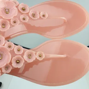 Coach tea rose Jelly sandals women's size 8 Peony trmulti
