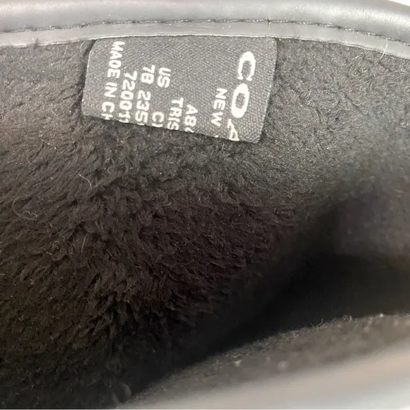 Coach Tristee Matte Black Tall Rain Boots Size 7